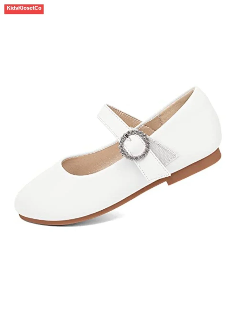 Rhinestone Mary Jane Ballet Flats with Adjustable Strap